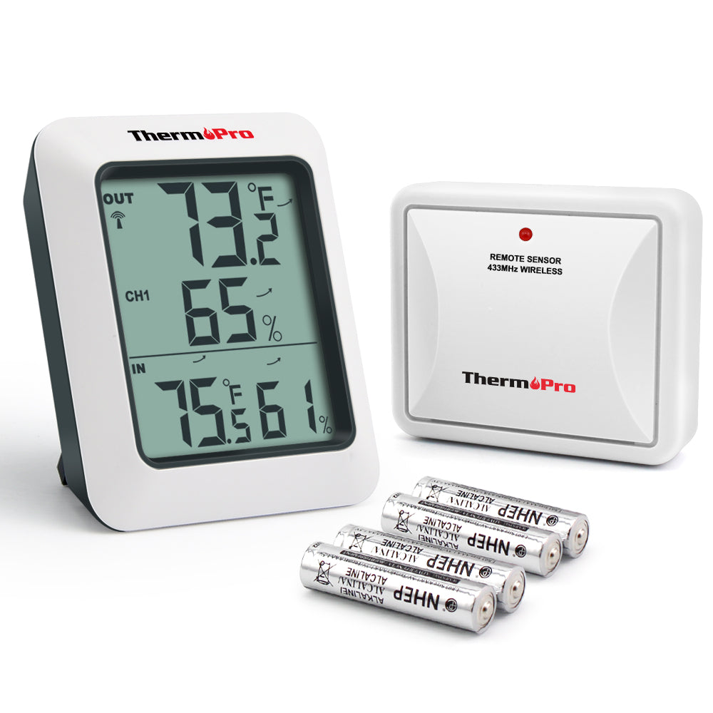 Hatching Time. Thermometer / Hygrometer by ThermoPro can be seen in image showing digital display and wireless functionality. Batteries can be seen in image to show what is required to work.
