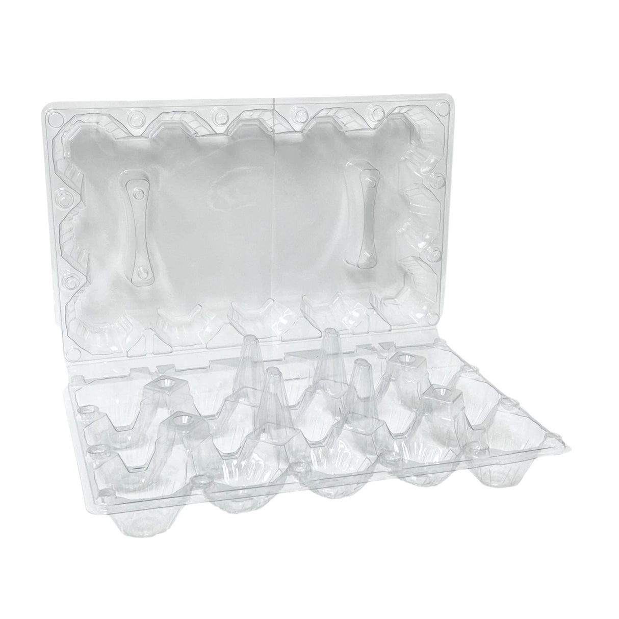 Hatching Time Cimuka. Plastic chicken 15 egg carton can be seen with lid open.