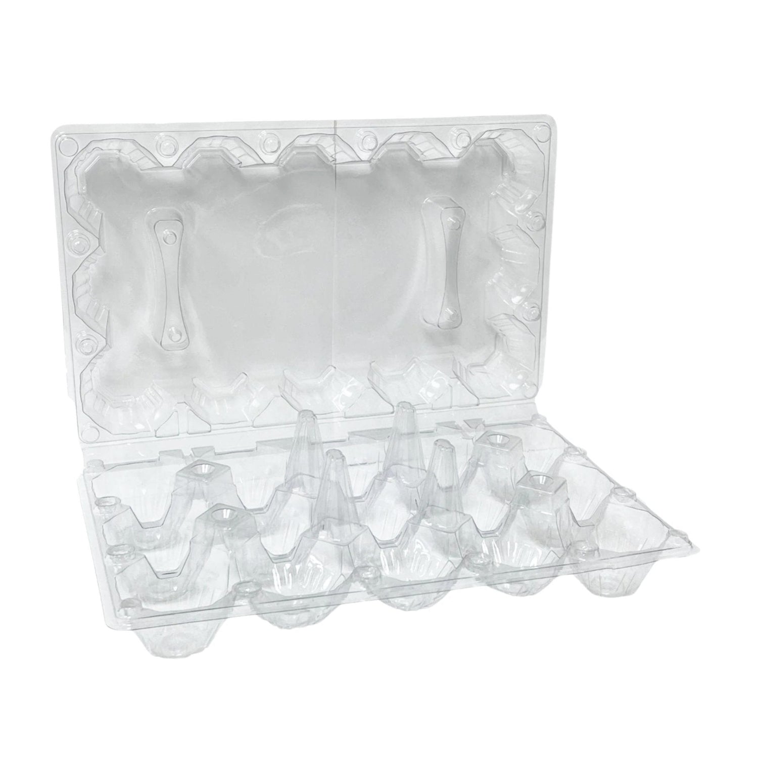 Hatching Time Cimuka. Plastic chicken 15 egg carton can be seen with lid open.