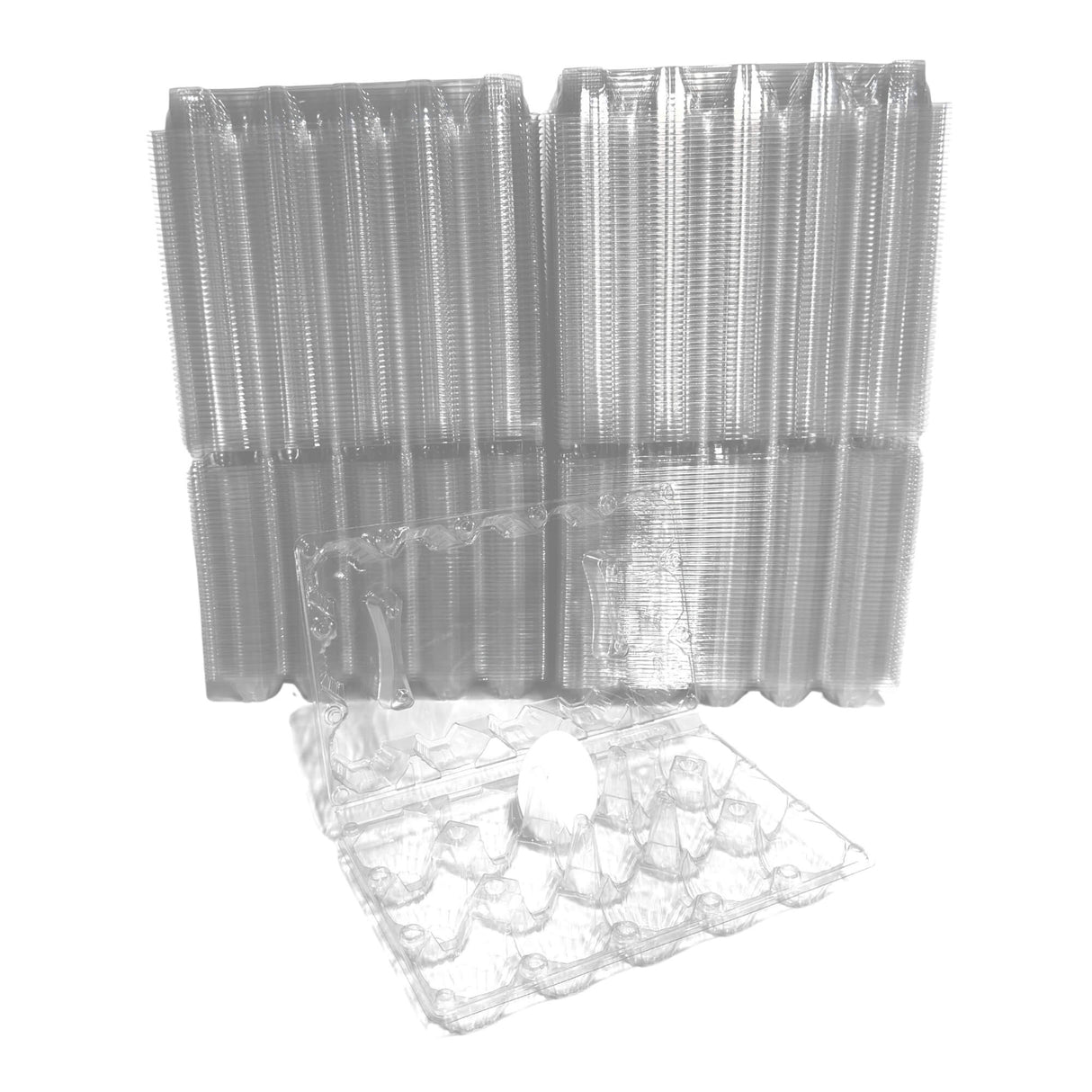 Clear plastic bags with bubble wrap on a white background