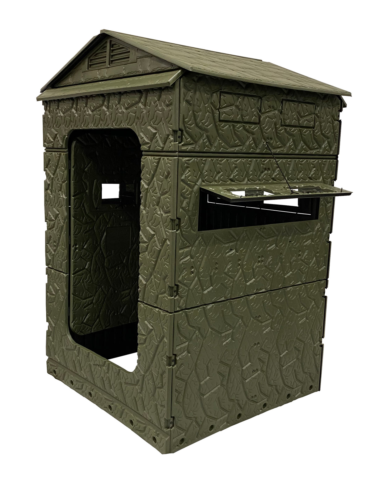 4x4 Hunting Freedom Blind corner view with window and door open