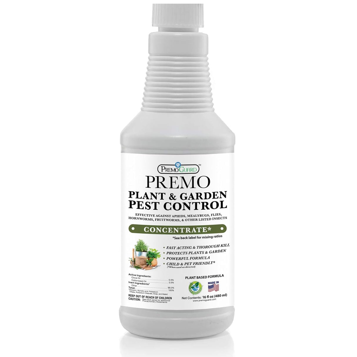 Plant and Garden Pest Control Concentrate By Premo Guard- 16 oz
