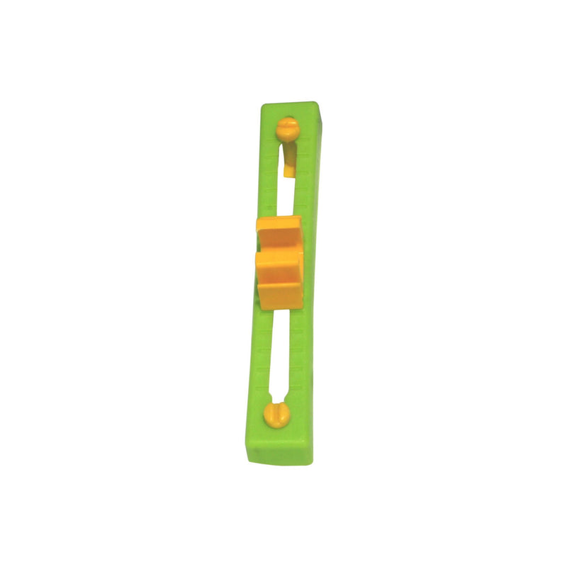 Hatching Time Cimuka. Image shows hanger for automatic drinker system. Mount is adjustable for poultry comfort and height.
