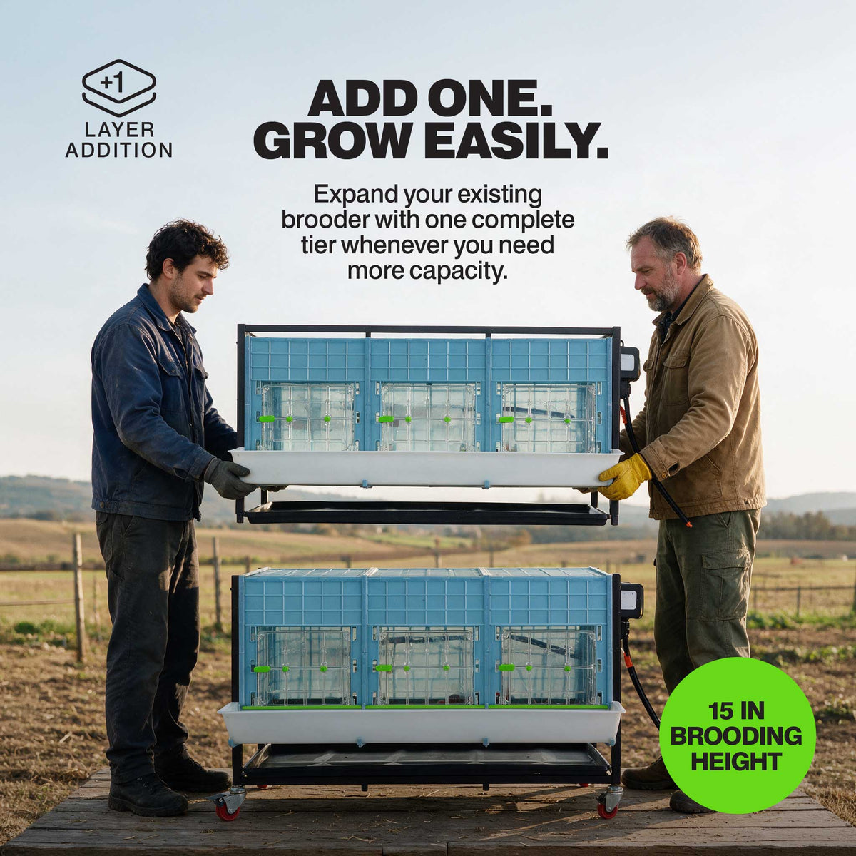Chick Brooder - H:15" Layer Addition