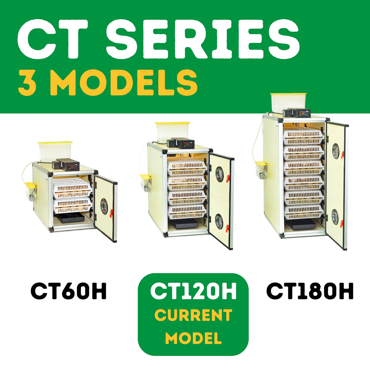 Hatching Time CT120H ct series lineup shown.
