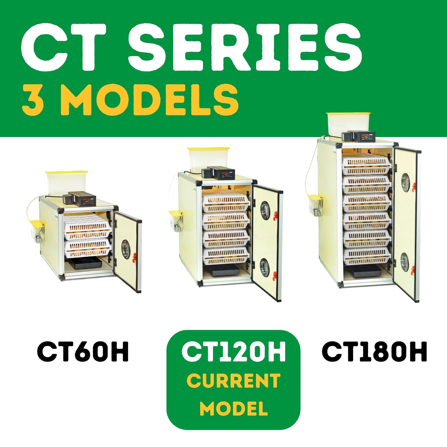 Hatching Time CT120H ct series lineup shown.
