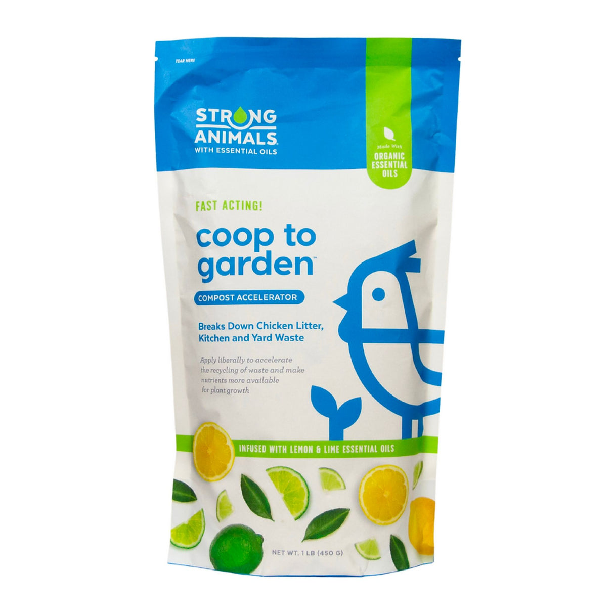 Hatching Time Strong Animals. Coop to garden compost accelerator bag can be seen in image.