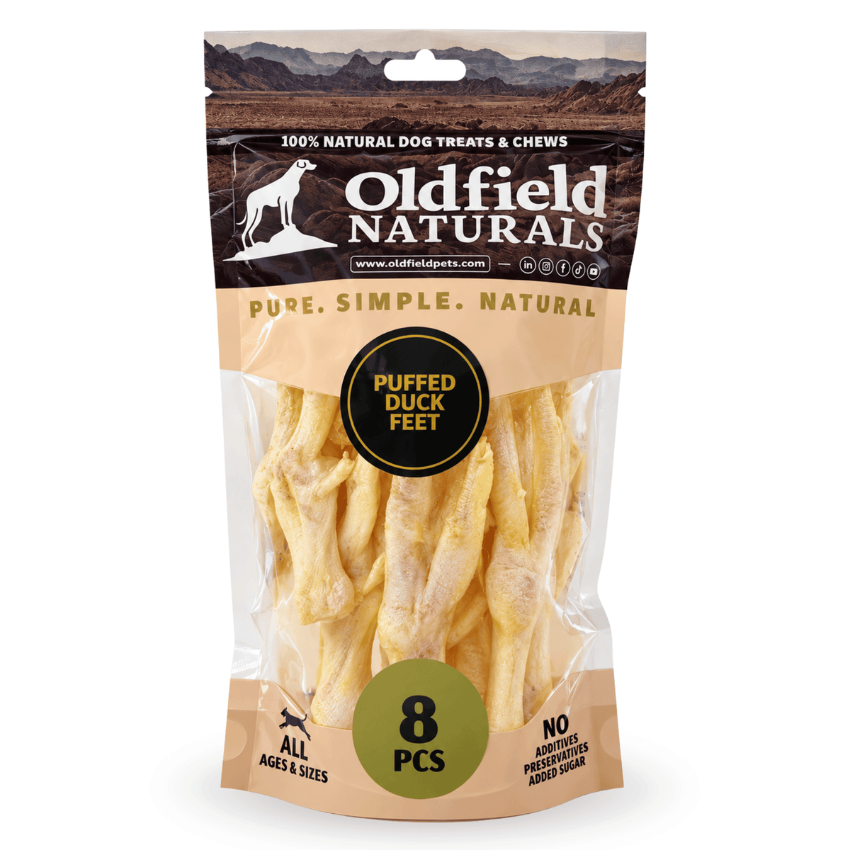 Puffed Duck Feet - Dog Treats