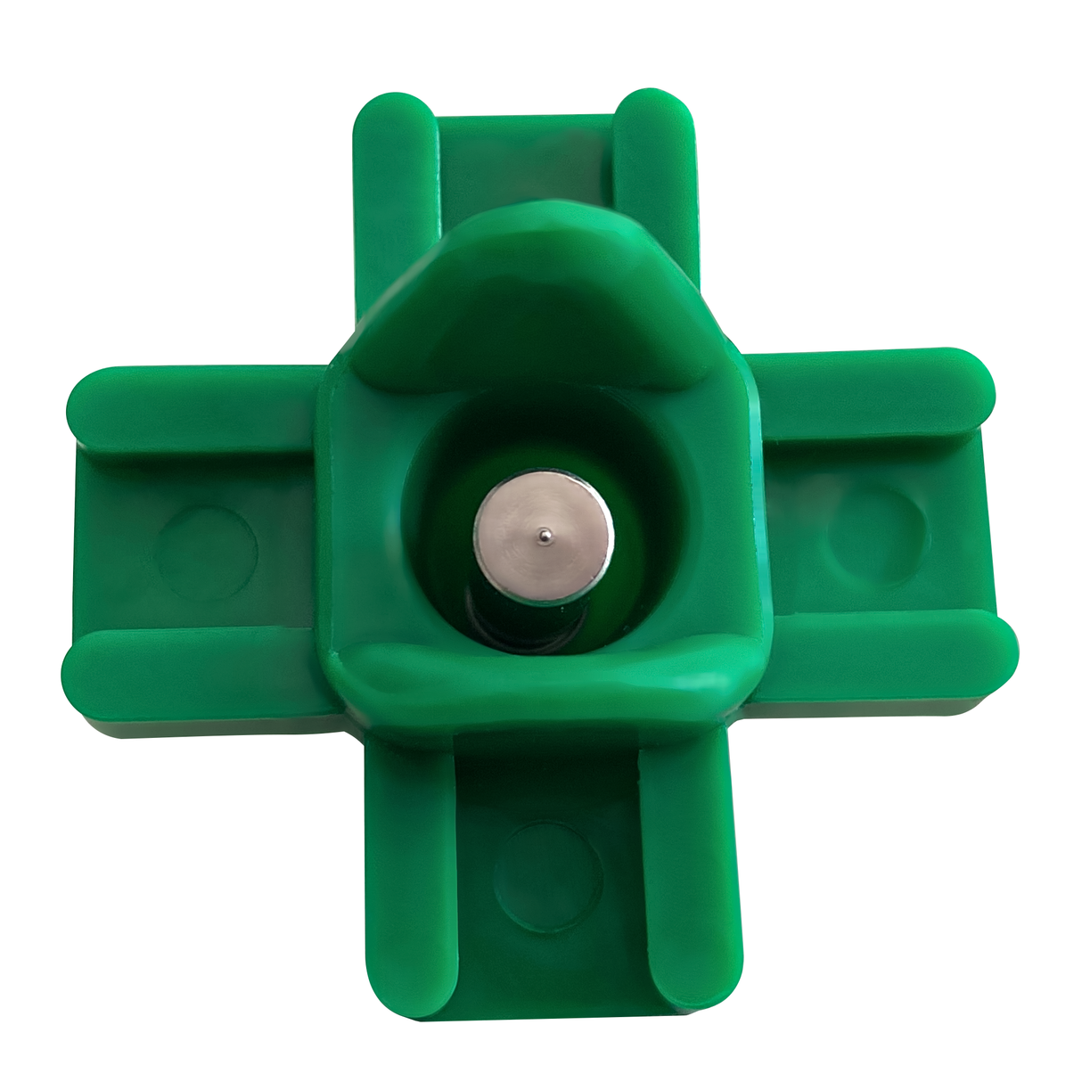 DIY poultry nipple drinker set with stainless steel nipple and green ABS housing