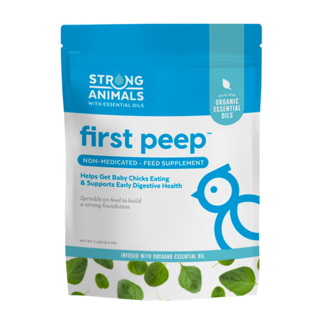 Hatching Time Strong Animals. First peep non-medicated feed supplement can be seen in image.