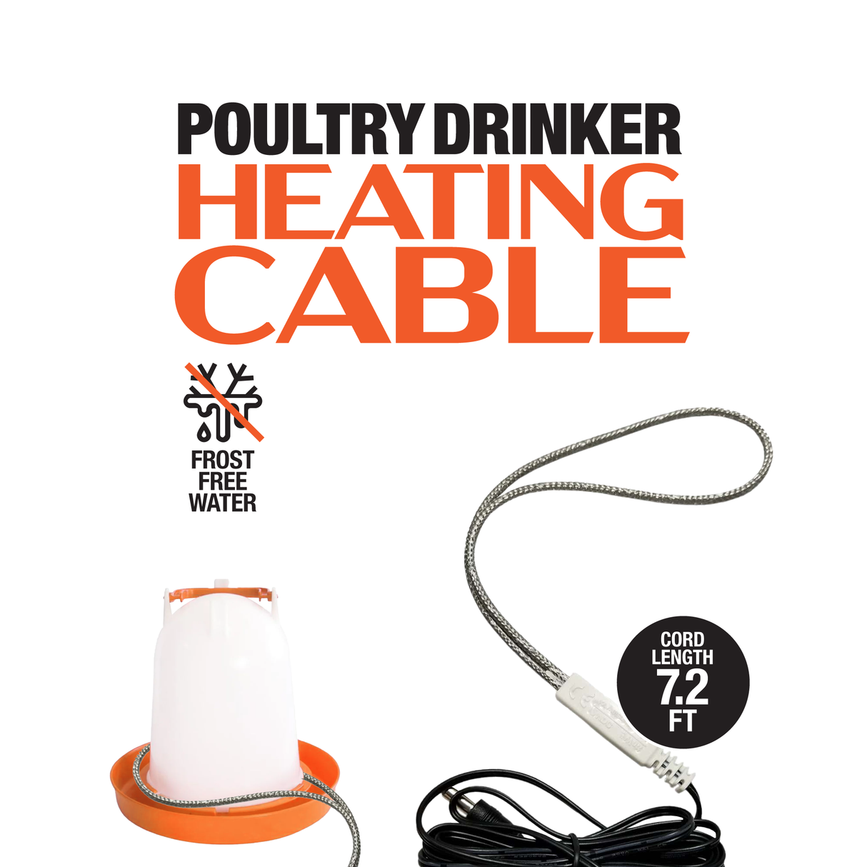 16" Drinker Heater Cable - 12W