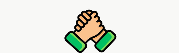 Hatching Time. Graphic image of 2 hands being held together for Help and Customer support.