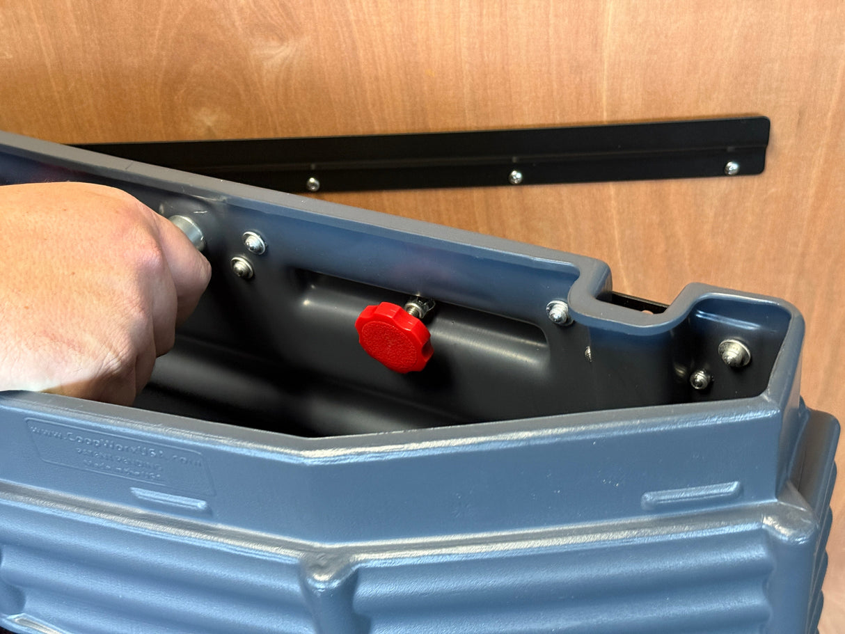 Hatching Time Silo wall mounted Coopworx Feeder and Drinker installation of mounting.