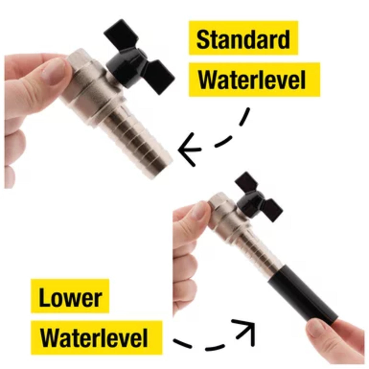 Water level depiction of the Optimus Poultry Drinker - 6 Gallon