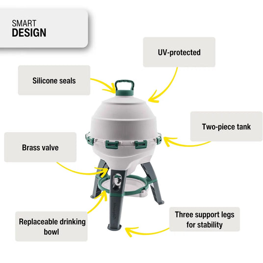 features of the Optimus Poultry Drinker - 6 Gallon