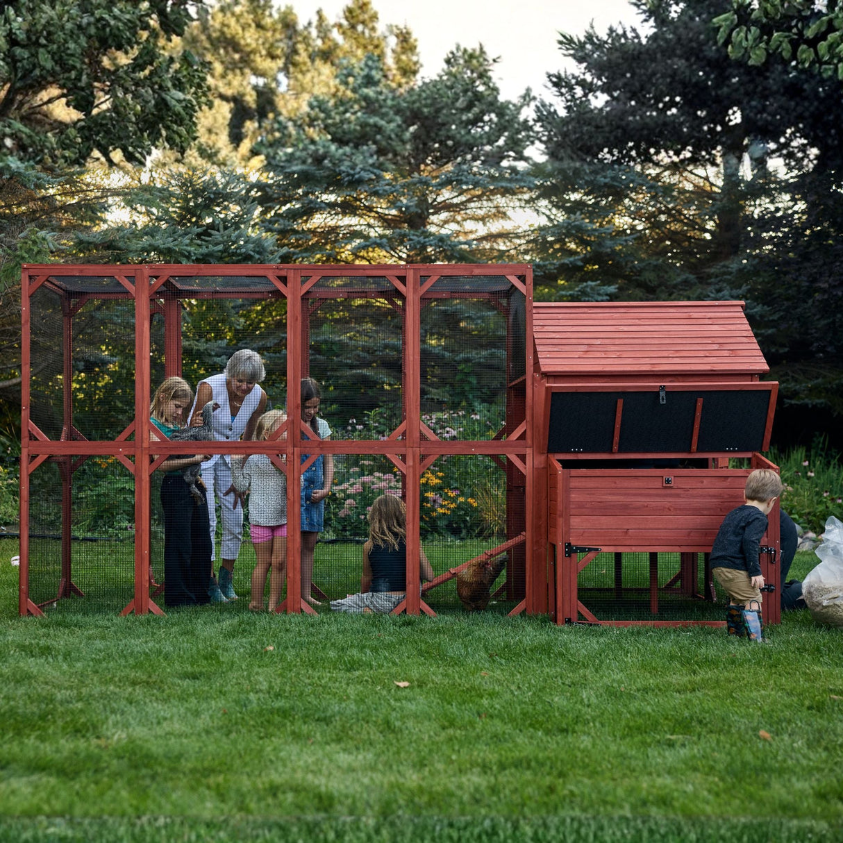 Chicken Coop for 10 Chickens - Rhode Island Homestead w/ Run Options