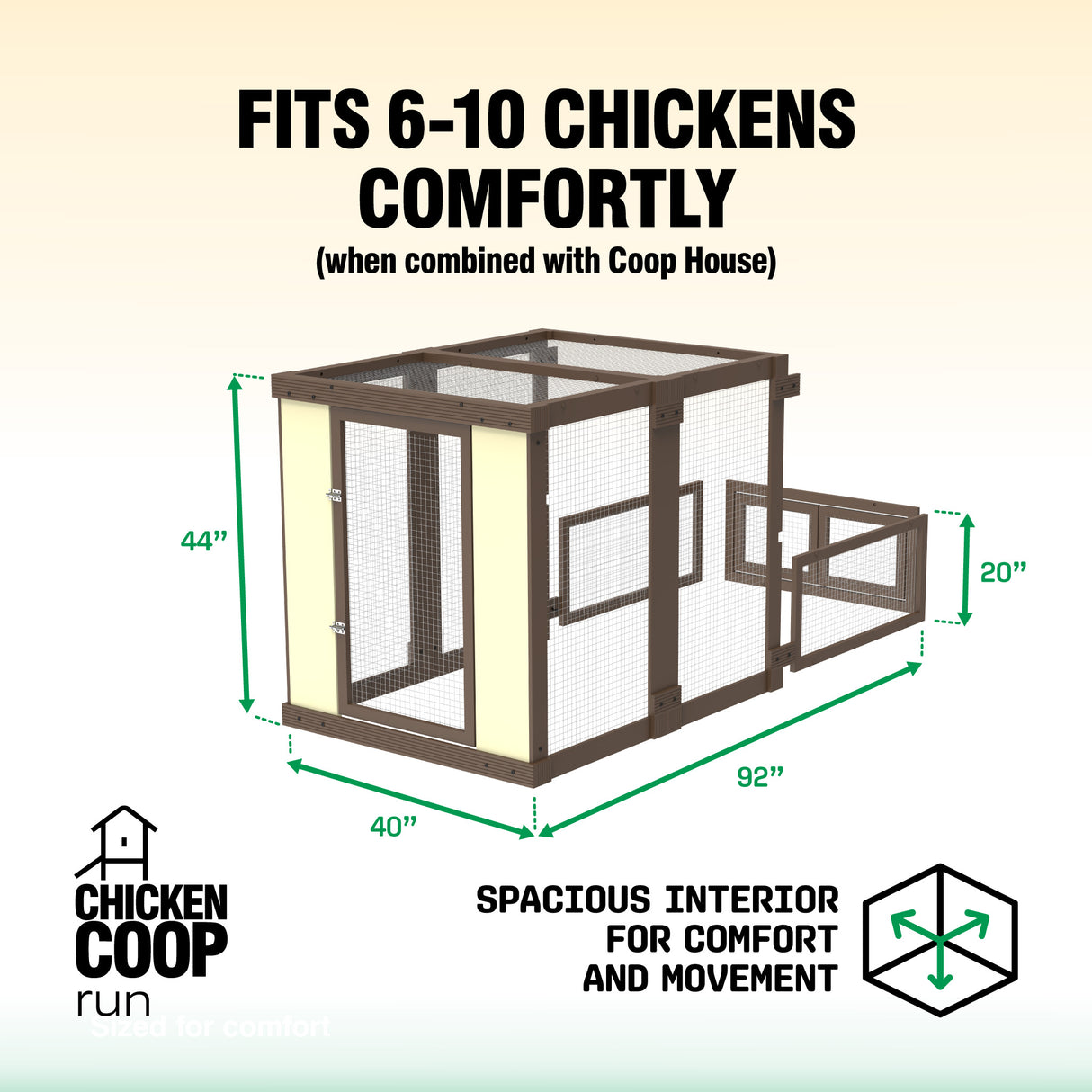 Flock Right Chicken Coop - Run Only