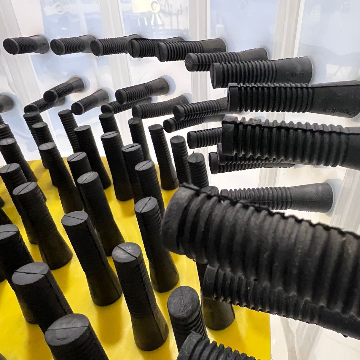 Hatching Time Cimuka. Inside view of Natural Rubber Plucking Fingers on XL Chicken Feather Plucker YL-PL-CW04-C