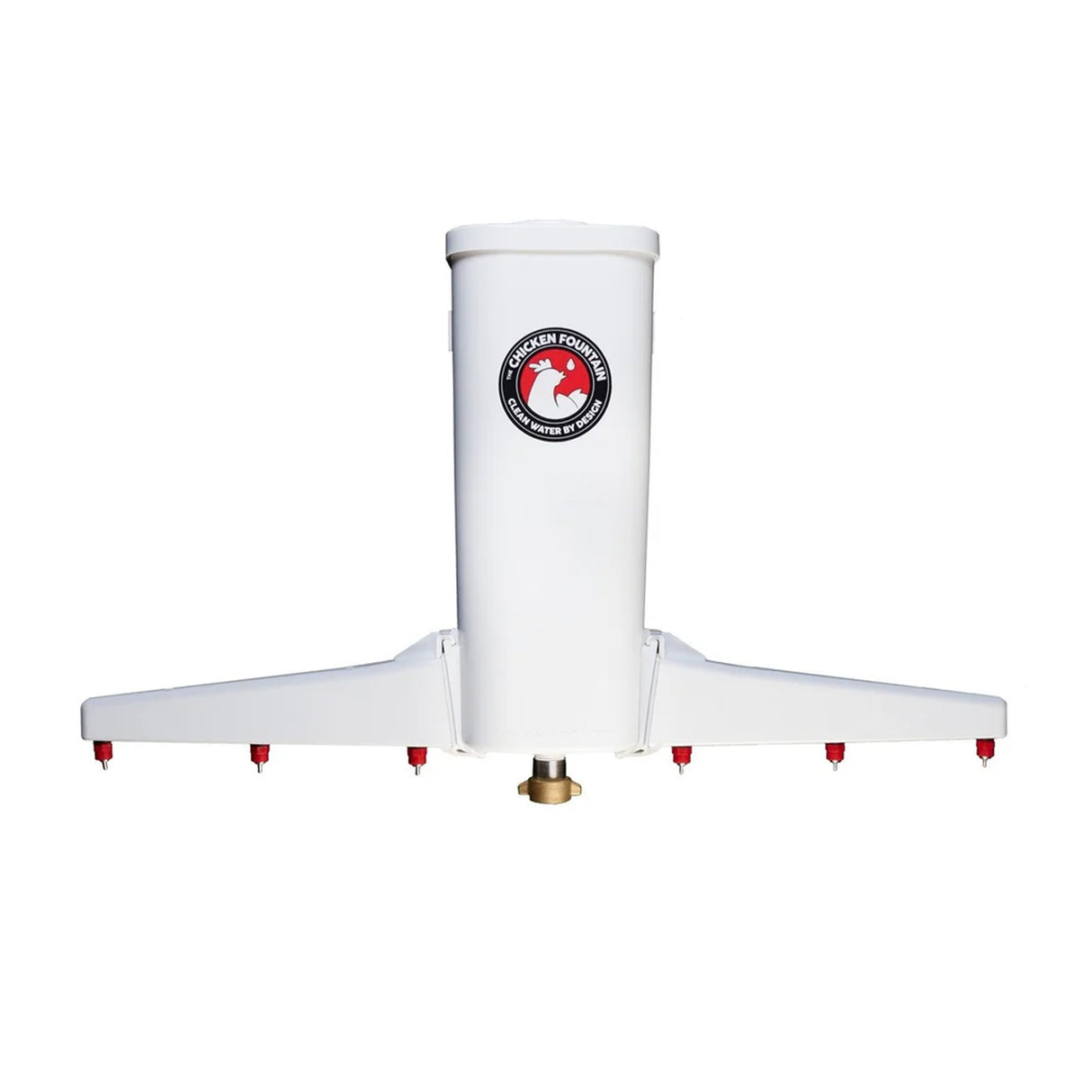 Automatic wall-mounted Chicken Fountain Gen 2 chicken waterer with six nipple drinkers for clean, fresh poultry water