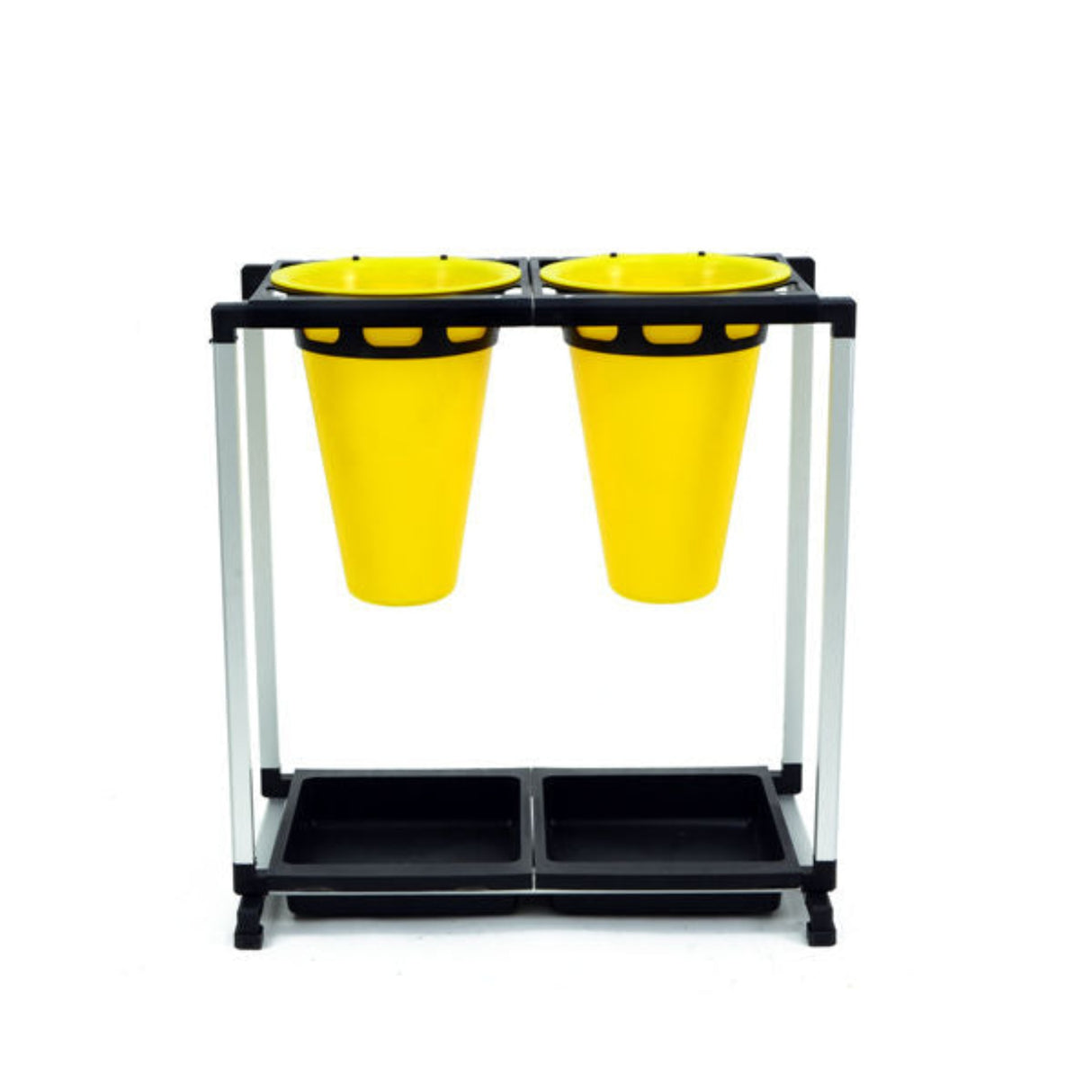 Hatching Time Cimuka. Front View 2 Processing cone in image on stand for chicken.