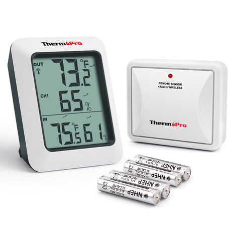 Hatching Time. Thermometer / Hygrometer by ThermoPro can be seen in image showing digital display and wireless functionality. Batteries can be seen in image to show what is required to work.