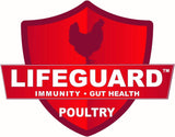 Hatching Time Kalmbach Feeds. 20% Flock Maker All Natural. Lifeguard Immunity and Gut health brand logo.