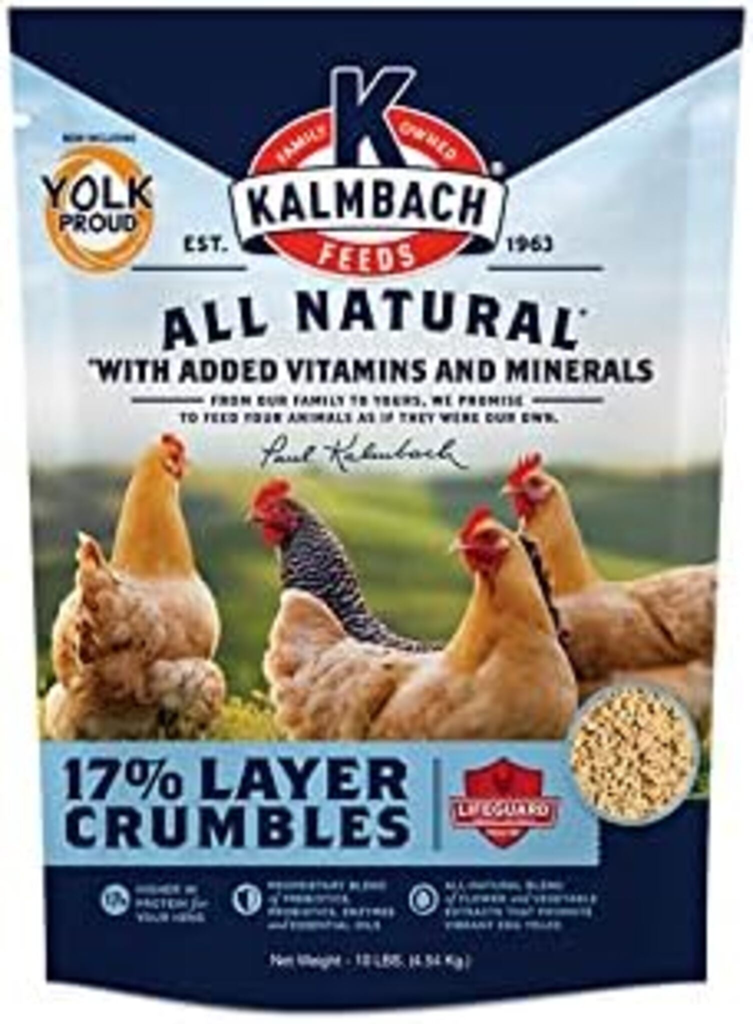 17% ALL NATURAL LAYER Crumbles for Chickens - 10 lb