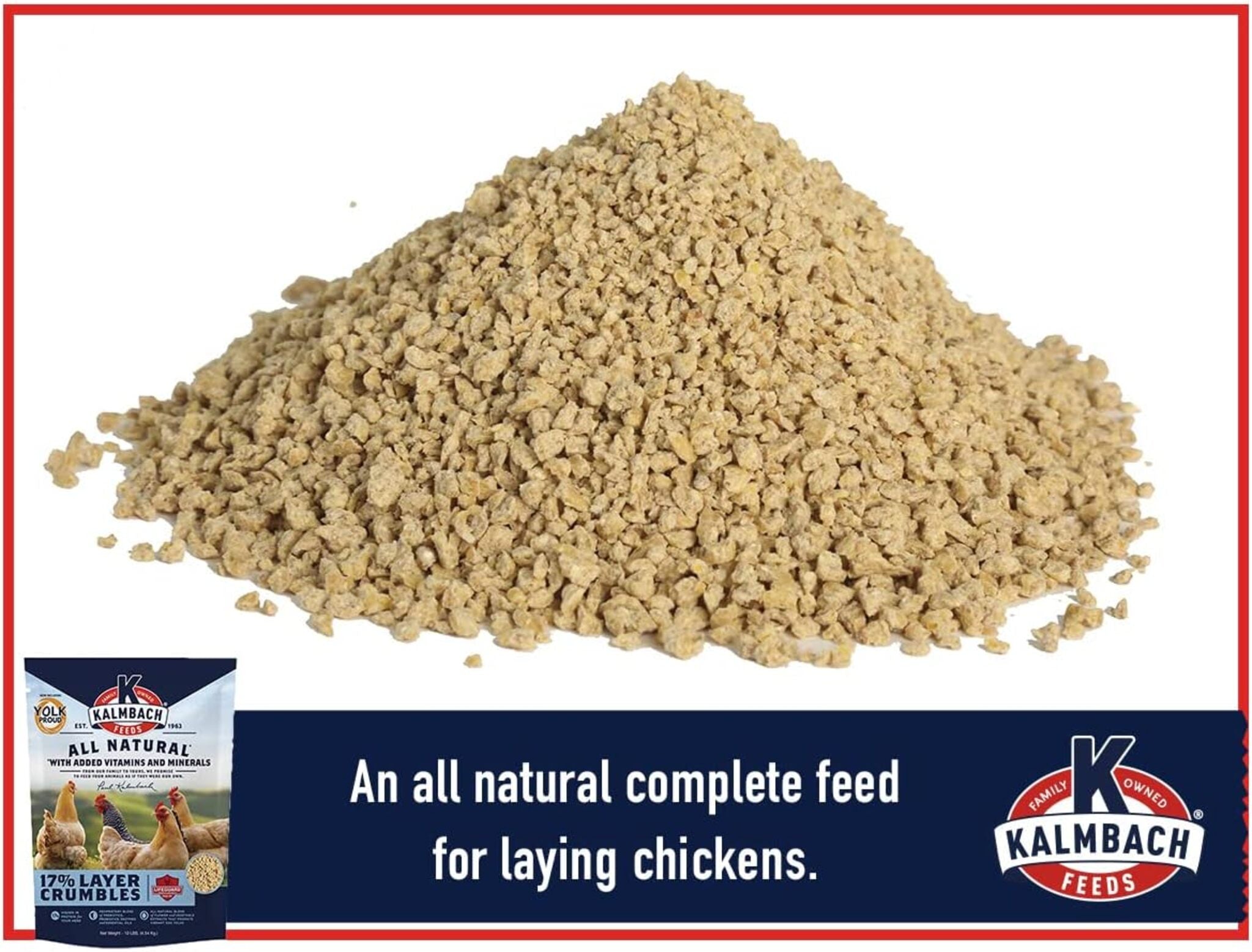 17% ALL NATURAL LAYER Crumbles for Chickens - 10 lb