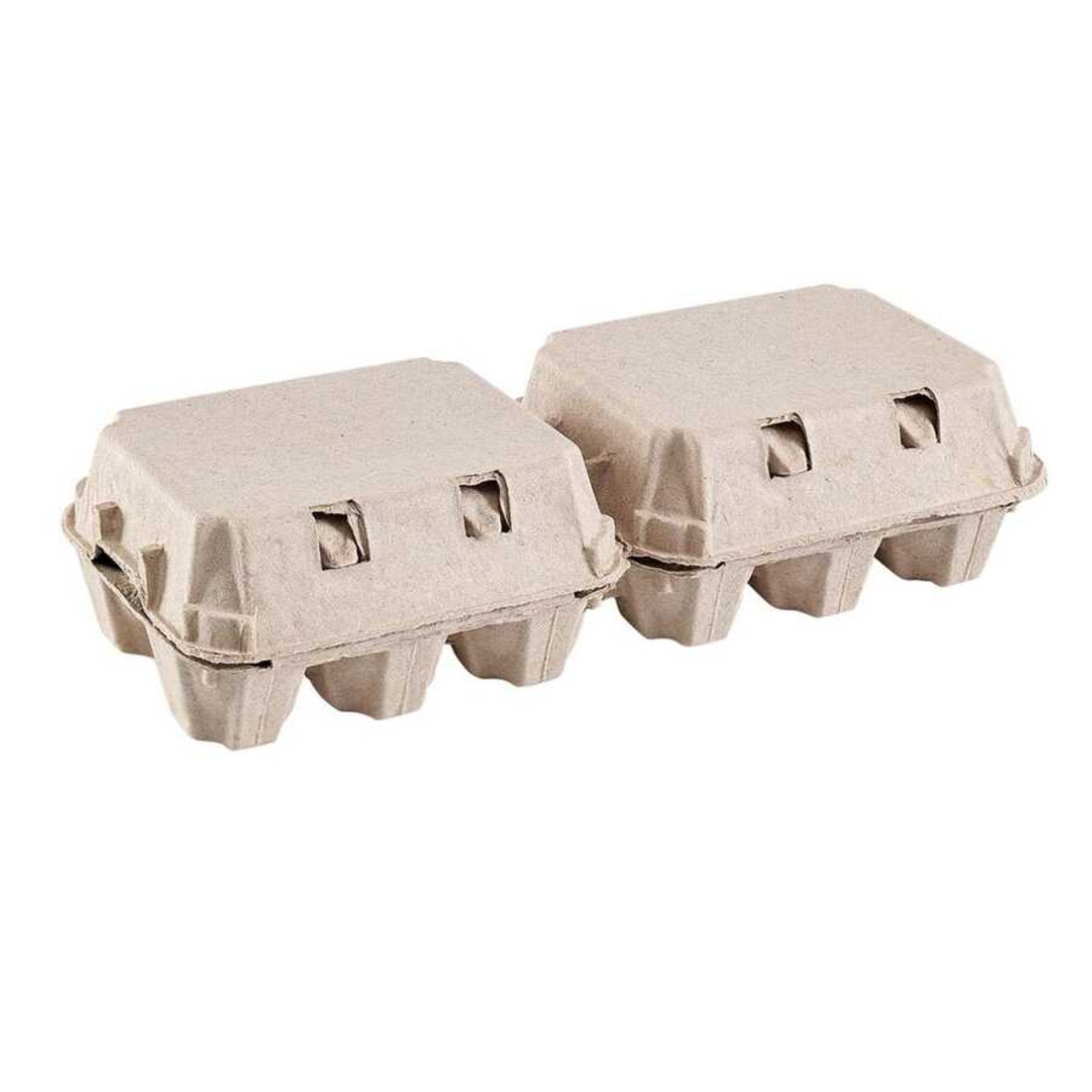 12-Egg Cartons (2x6) - Natural Pulp, Flat Top Blank | Hatching Time