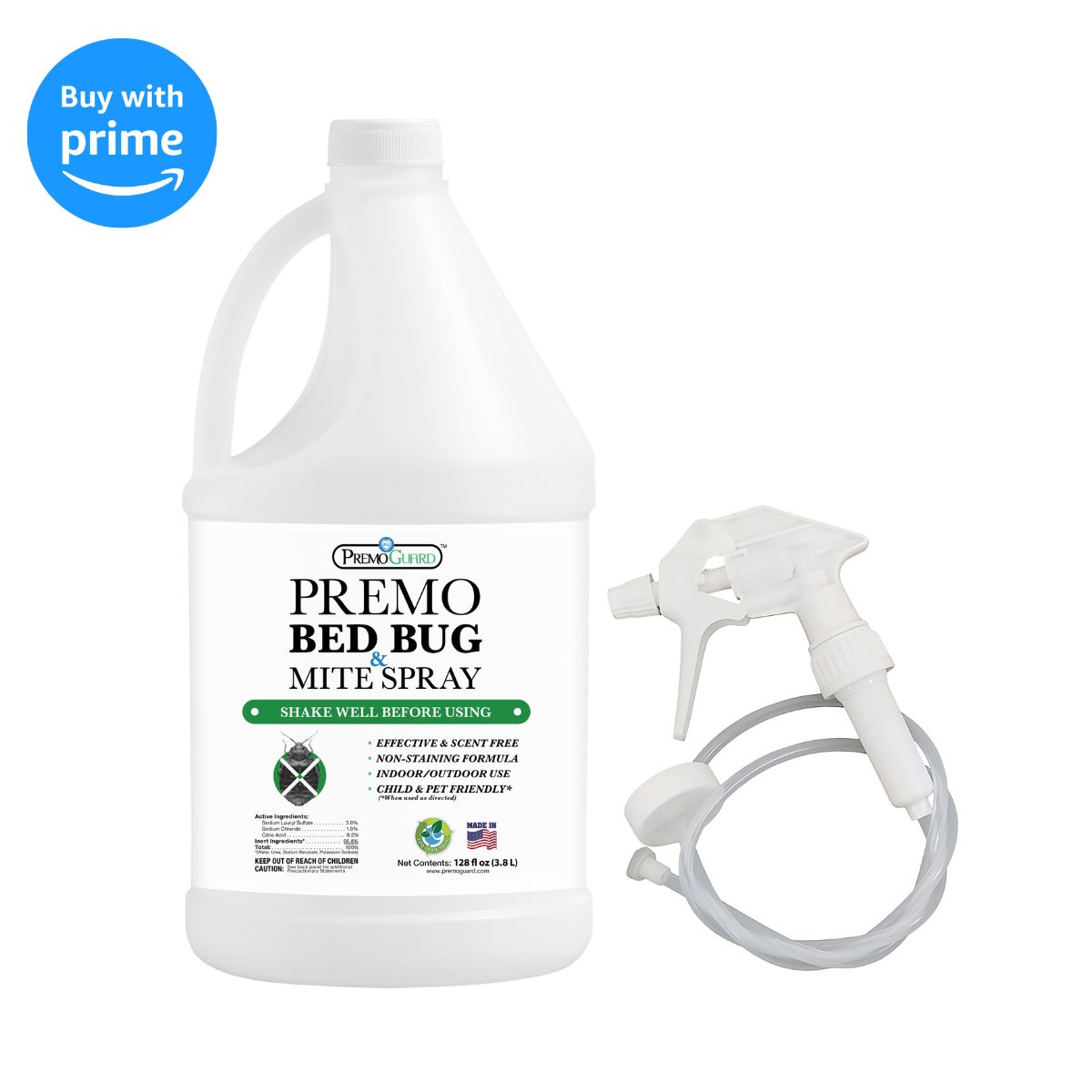 Bed Bug & Mite Killer - All Natural Non-Toxic - By Premo Guard