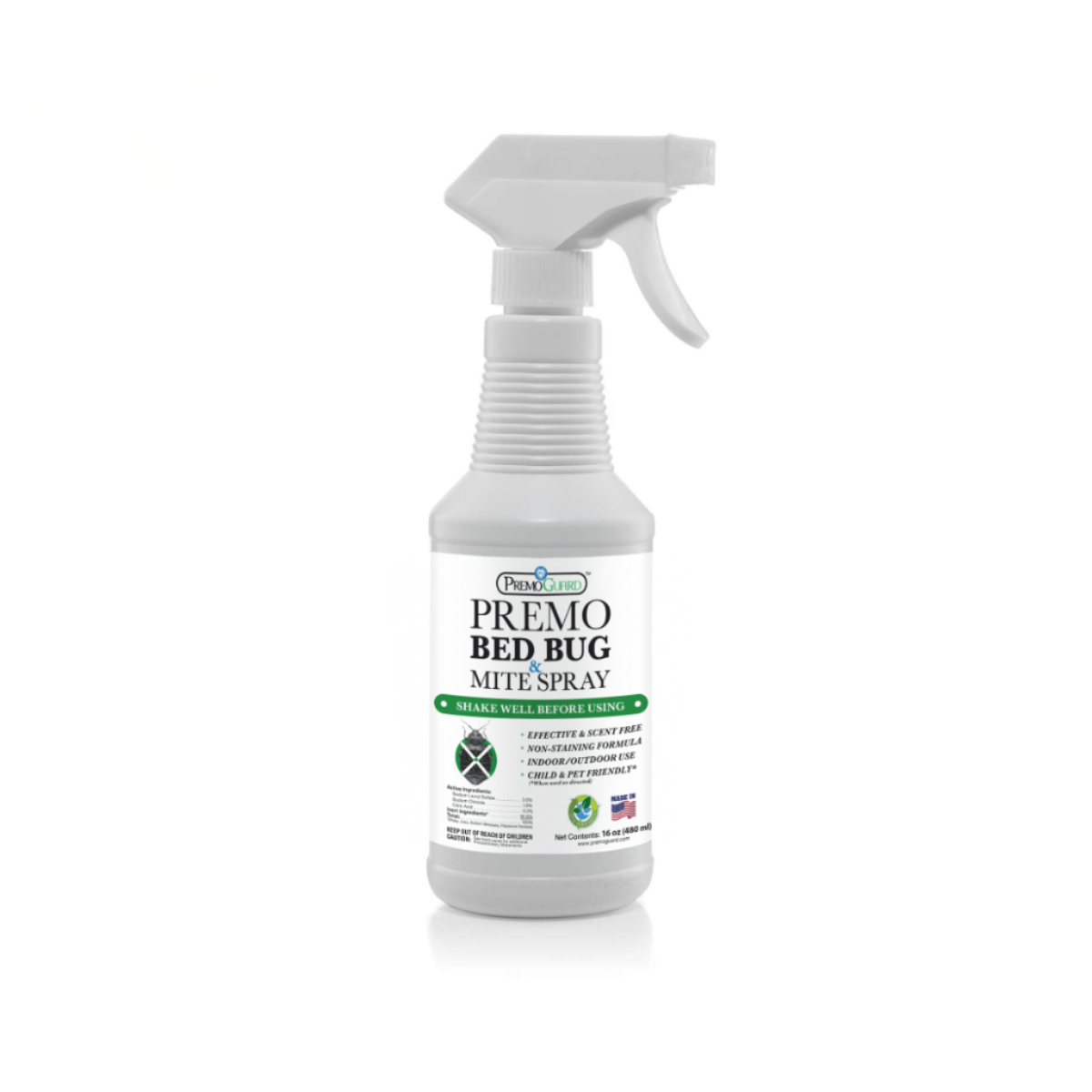 Bed Bug & Mite Killer - All Natural Non-Toxic - By Premo Guard
