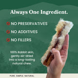 Rabbit Skin with Hair - Dog Treats