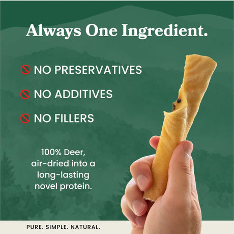 Deer Skin Strips - Dog Treats