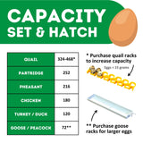 360 Eggs Incubator Kit (180 Set + 180 Hatch)