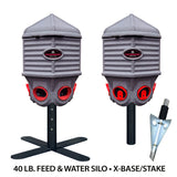 Silo Bundle (Free Stand) - 1 Feeder (40 lb) & 1 Waterer (8g)