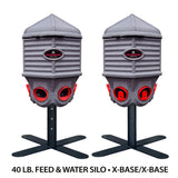 Silo Bundle (Free Stand) - 1 Feeder (40 lb) & 1 Waterer (8g)