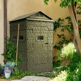 4x4 Hunting Freedom Blind on a garden shed
