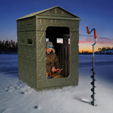Handy hut while ice fishing