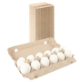 bulk Carton of eggs with a wicker basket on a white background
