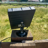 Hatching Time. Solar Panel Mounted to fence from back.