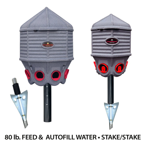 Silo Bundle (Free Stand) - 1 Feeder (80 lb) & 1 Waterer (8g)