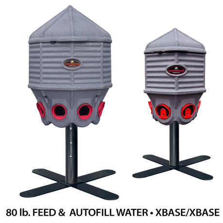 Silo Bundle (Free Stand) - 1 Feeder (80 lb) & 1 Waterer (8g)