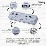 Hatching Time Henlay Egg Carton pre-marked with free range, hand gathered, farm fresh branding