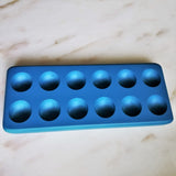 Hatching Time. Henlay Decorative Blue Egg Tray shown on counter.