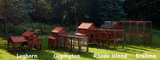Chicken Coop for 6 Chickens - Orpington Lodge with Run Options