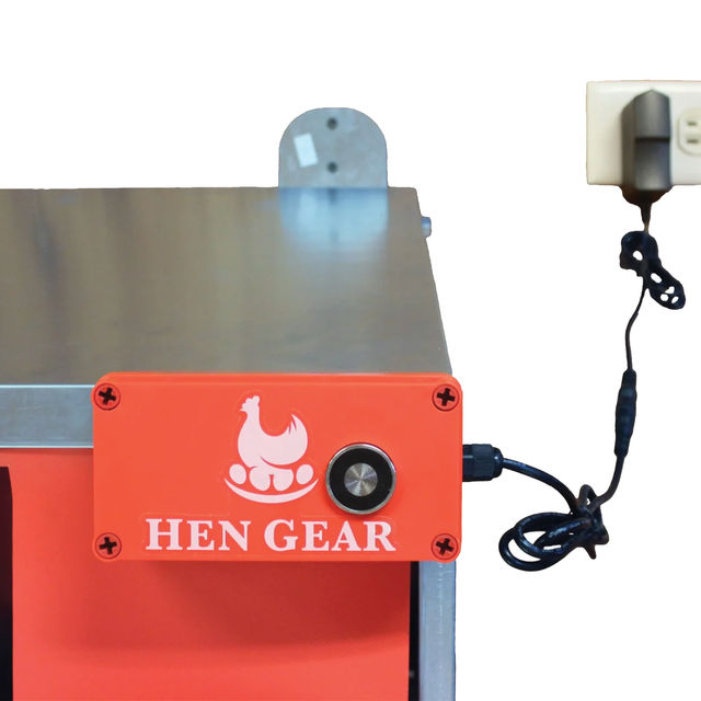 Hatching Time. Hen Gear Auto Roost motor shown closeup.