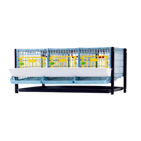 Cimuka by Hatching Time quail breeding cage layer addition with three front access doors and roll-out egg trays