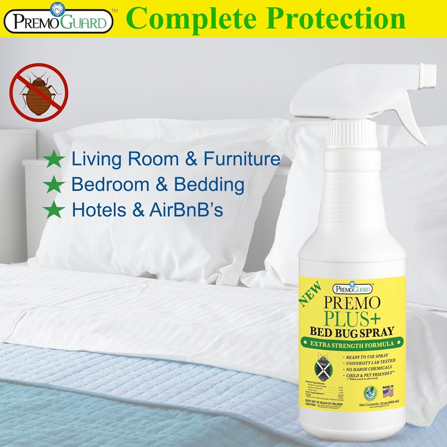 Bed Bug Plus By Premo Guard - 32 oz