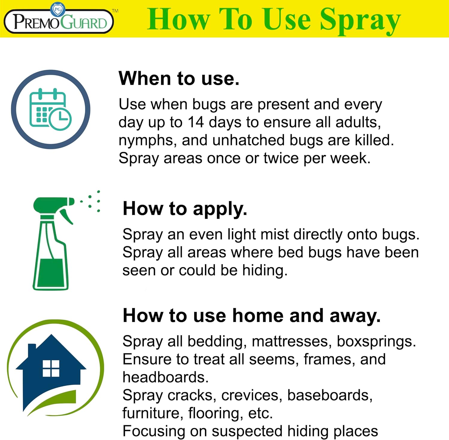 Bed Bug Plus Spray By Premo Guard - 128 oz