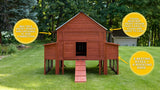 Chicken Coop for 15-18 Chickens - Brahma Large Coop w/ Run Options